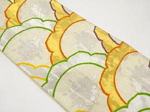 アンティーク 菊模様織り出し袋帯(着用可)